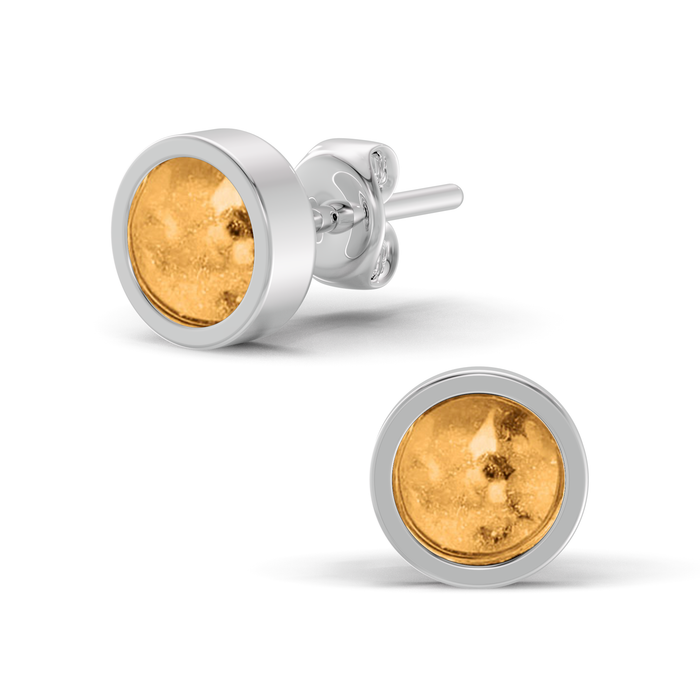 Always With Me Round Shaped Ashes Earrings (AWM-E2S)