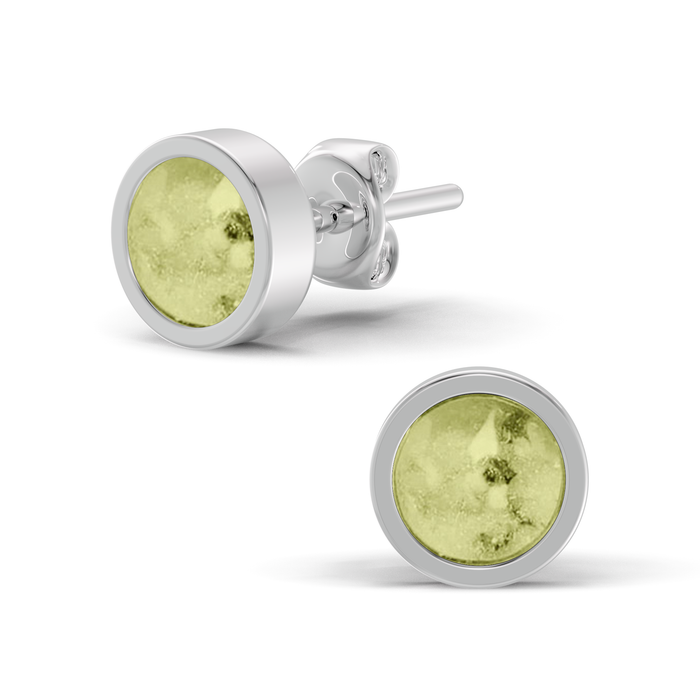 Always With Me Round Shaped Ashes Earrings (AWM-E2S)