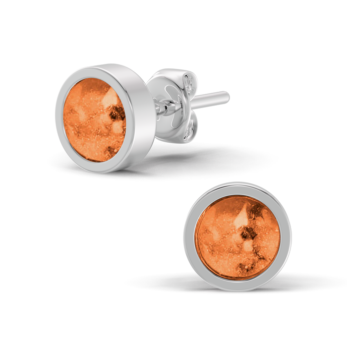 Always With Me Round Shaped Ashes Earrings (AWM-E2S)
