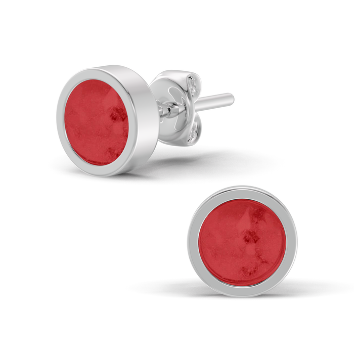 Always With Me Round Shaped Ashes Earrings (AWM-E2S)