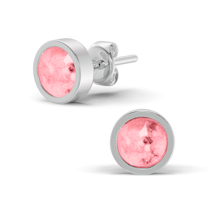 Always With Me Round Shaped Ashes Earrings (AWM-E2S)