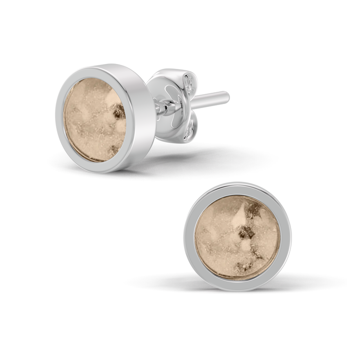 Always With Me Round Shaped Ashes Earrings (AWM-E2S)