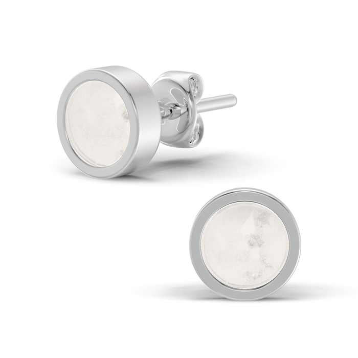 Always With Me Round Shaped Ashes Earrings (AWM-E2S)