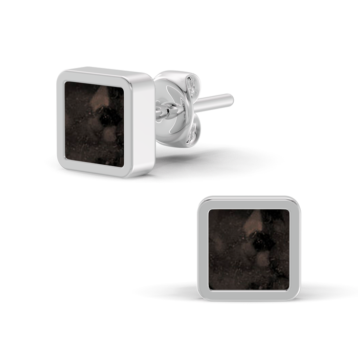 Always With Me Square Shaped Ashes Earrings (AWM-E3S)