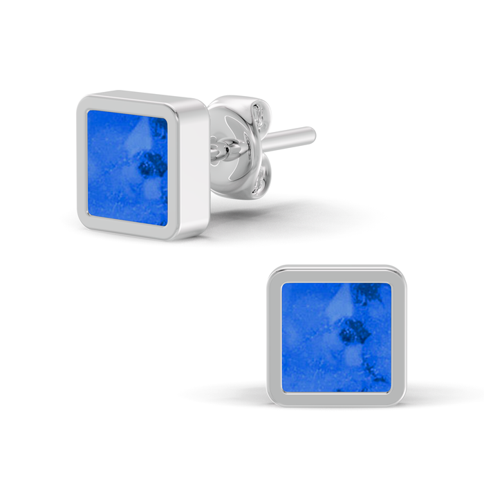 Always With Me Square Shaped Ashes Earrings (AWM-E3S)