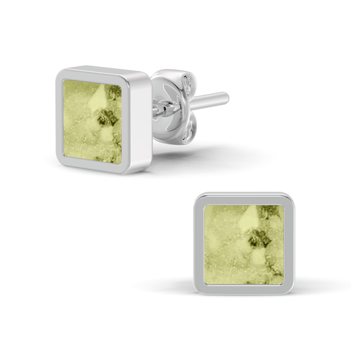 Always With Me Square Shaped Ashes Earrings (AWM-E3S)