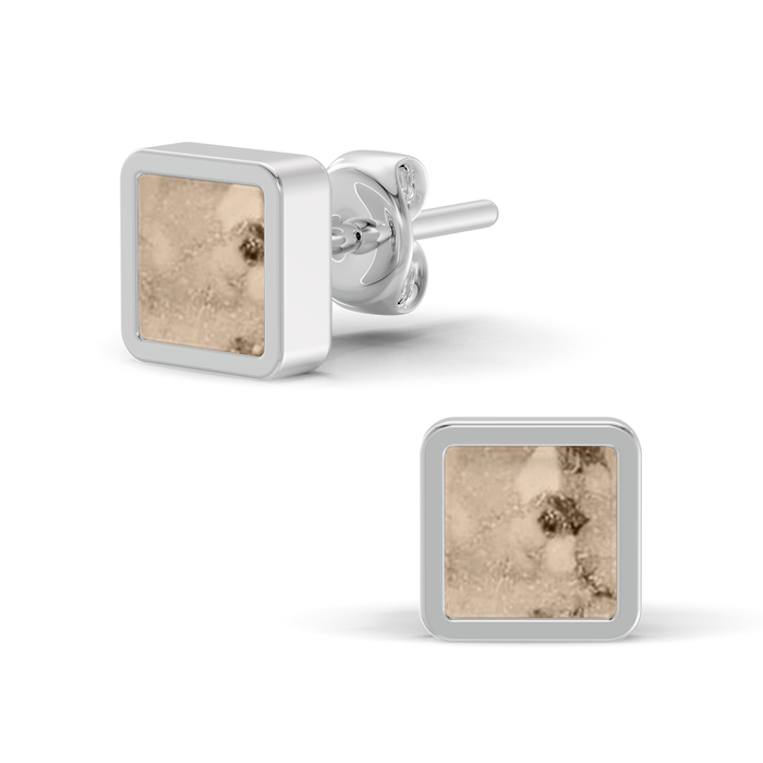 Always With Me Square Shaped Ashes Earrings (AWM-E3S)