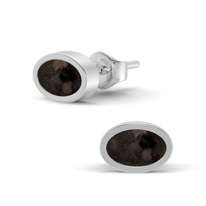Always With Me Oval Shaped Ashes Earrings (AWM-E4S)