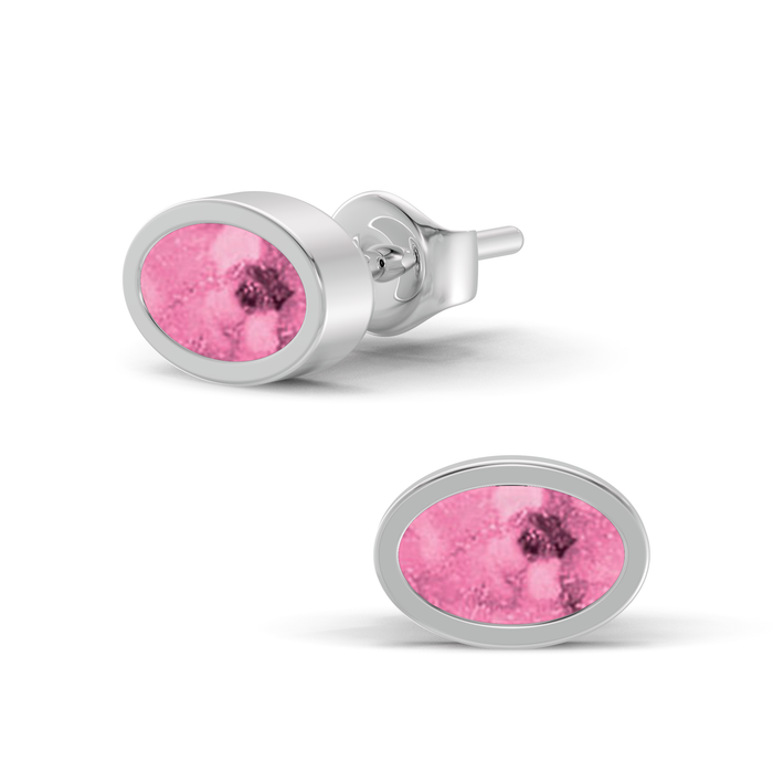 Always With Me Oval Shaped Ashes Earrings (AWM-E4S)