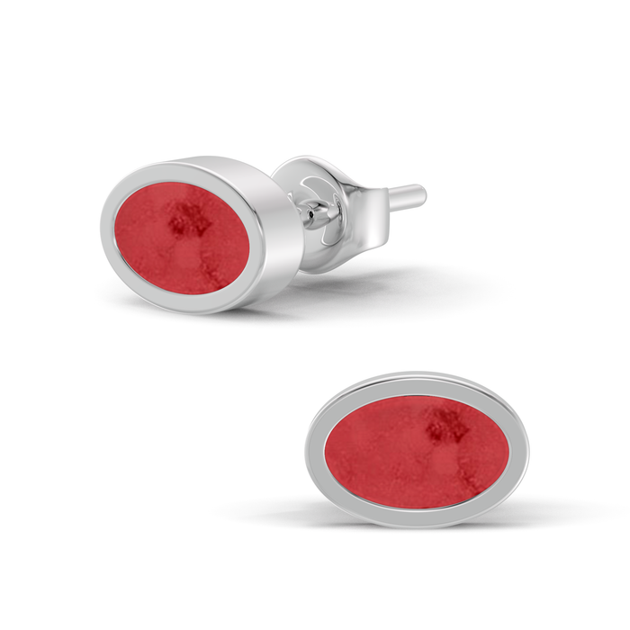 Always With Me Oval Shaped Ashes Earrings (AWM-E4S)