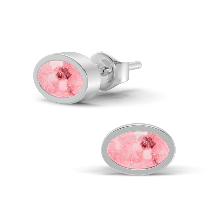 Always With Me Oval Shaped Ashes Earrings (AWM-E4S)