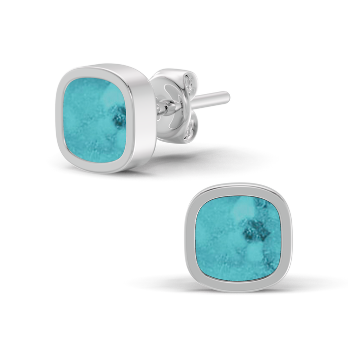 Always With Me Cushion Shaped Ashes Earrings (AWM-E5S)