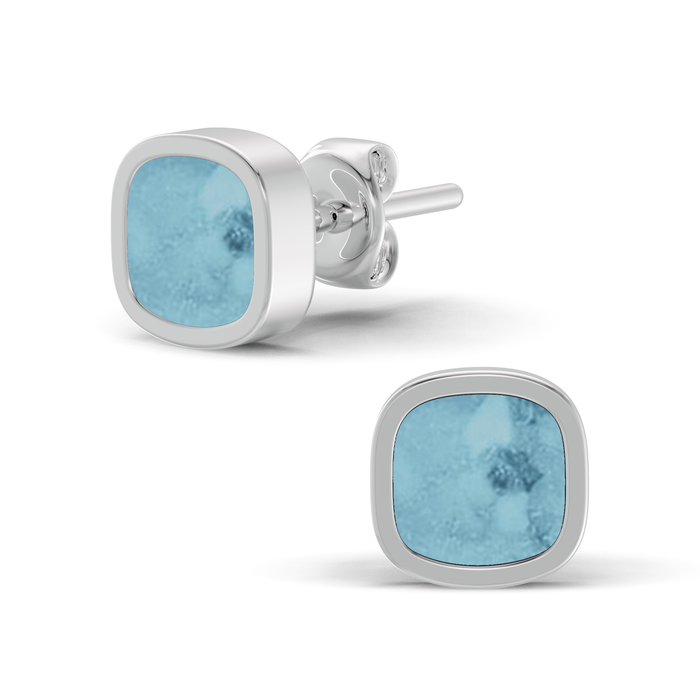 Always With Me Cushion Shaped Ashes Earrings (AWM-E5S)