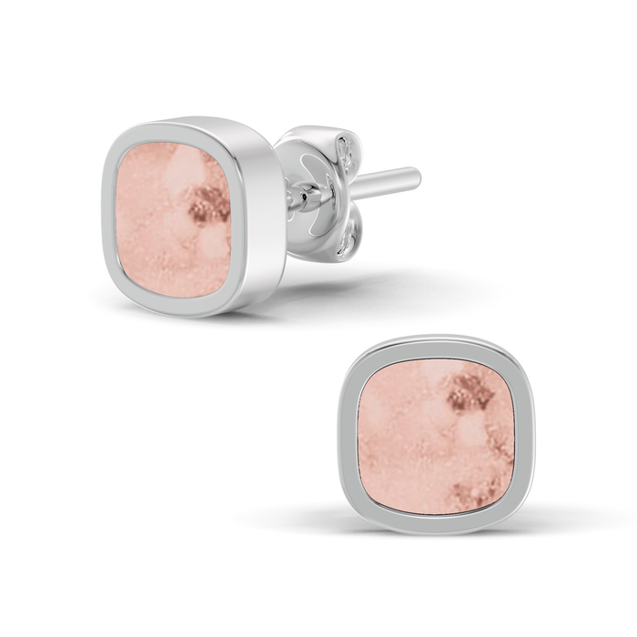 Always With Me Cushion Shaped Ashes Earrings (AWM-E5S)
