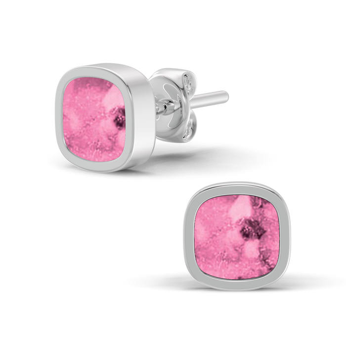 Always With Me Cushion Shaped Ashes Earrings (AWM-E5S)