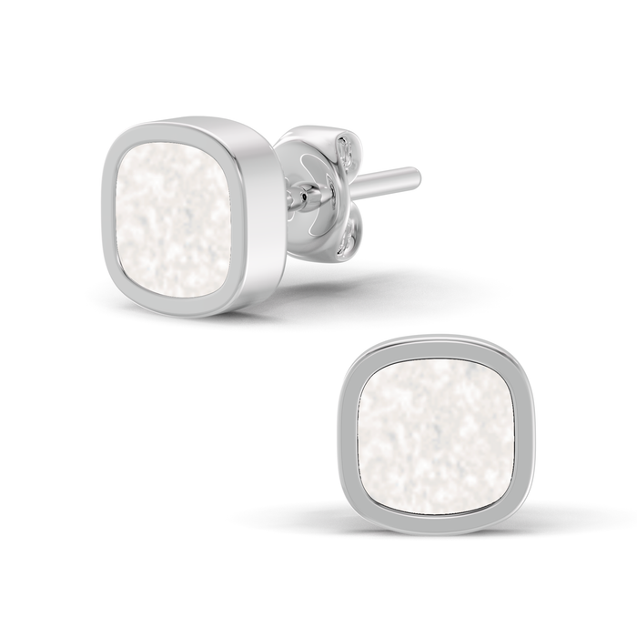 Always With Me Cushion Shaped Ashes Earrings (AWM-E5S)