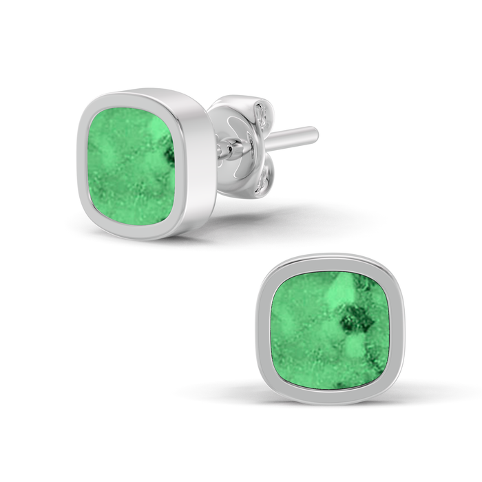 Always With Me Cushion Shaped Ashes Earrings (AWM-E5S)