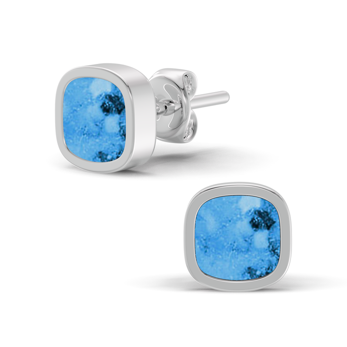Always With Me Cushion Shaped Ashes Earrings (AWM-E5S)