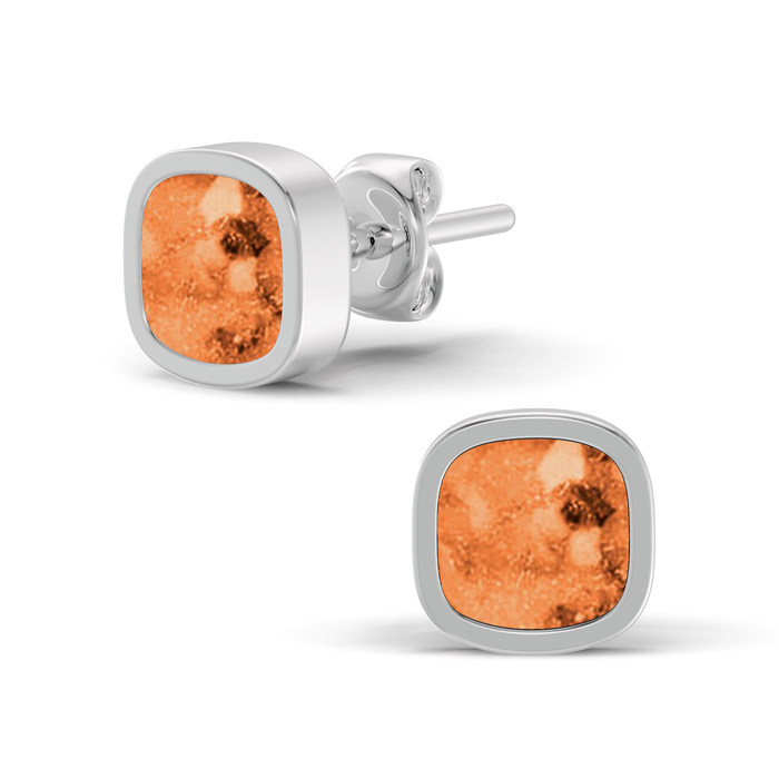 Always With Me Cushion Shaped Ashes Earrings (AWM-E5S)