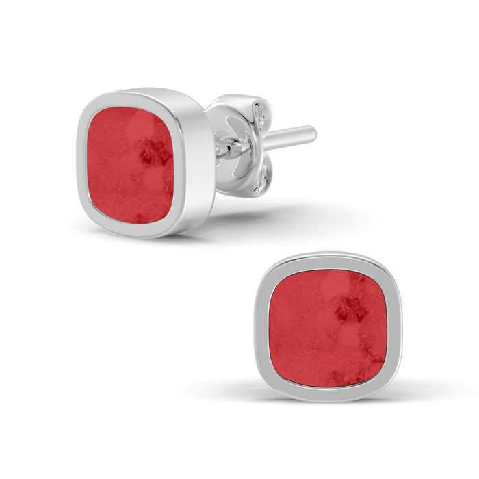 Always With Me Cushion Shaped Ashes Earrings (AWM-E5S)