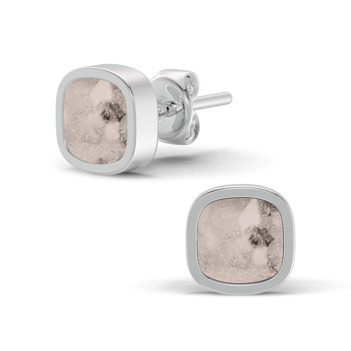 Always With Me Cushion Shaped Ashes Earrings (AWM-E5S)