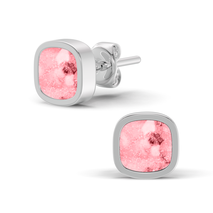 Always With Me Cushion Shaped Ashes Earrings (AWM-E5S)