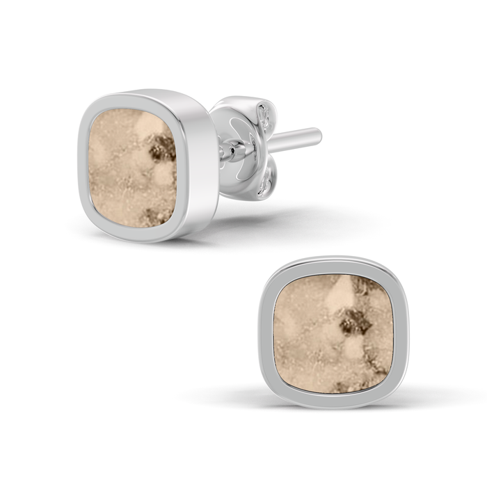 Always With Me Cushion Shaped Ashes Earrings (AWM-E5S)