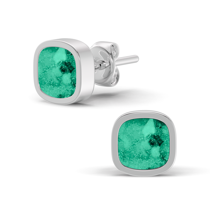 Always With Me Cushion Shaped Ashes Earrings (AWM-E5S)