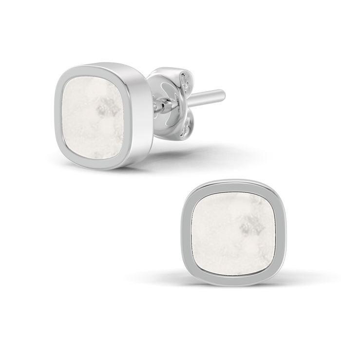 Always With Me Cushion Shaped Ashes Earrings (AWM-E5S)