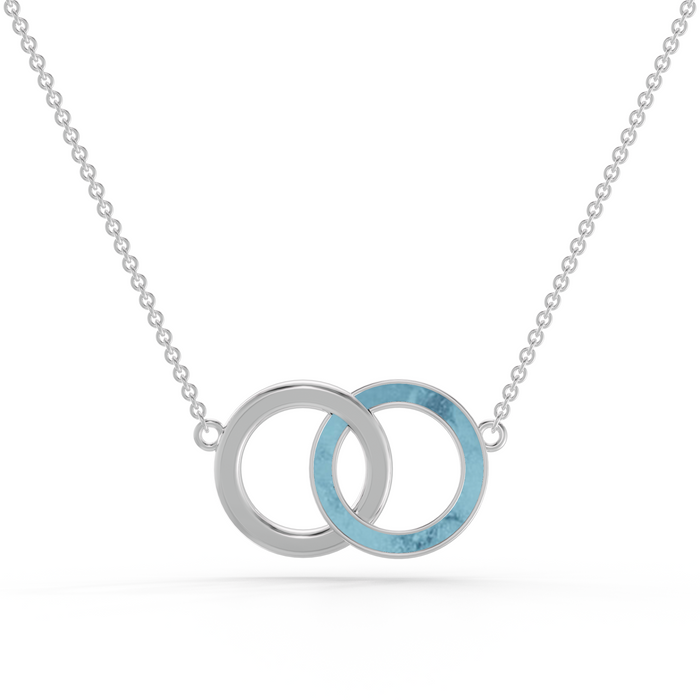 Always With Me Interlocking Circles Necklace with Chain  (AWM-N4)