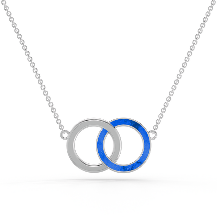 Always With Me Interlocking Circles Necklace with Chain  (AWM-N4)