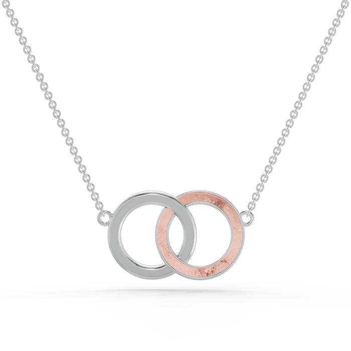 Always With Me Interlocking Circles Necklace with Chain  (AWM-N4)