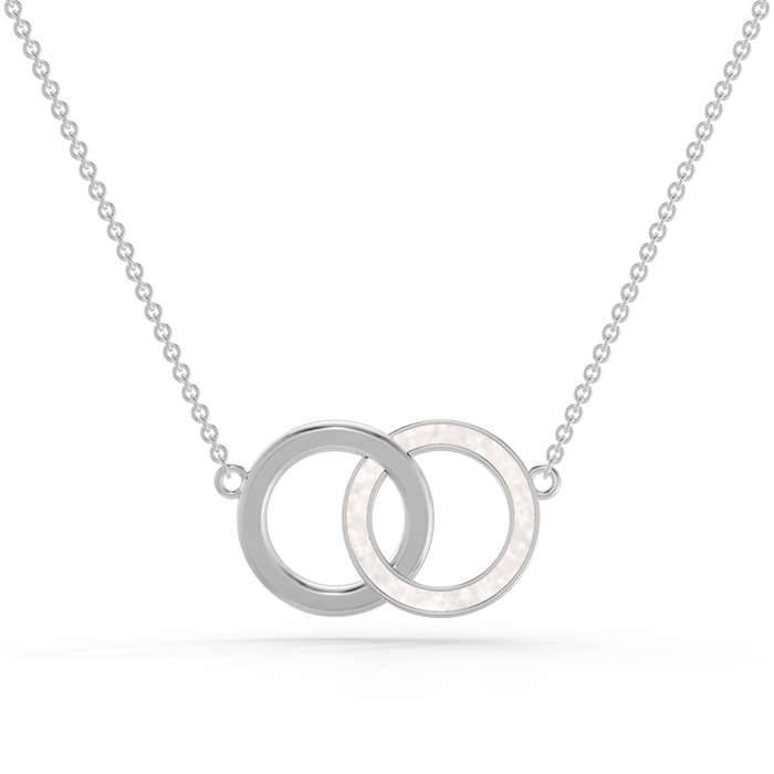 Always With Me Interlocking Circles Necklace with Chain  (AWM-N4)