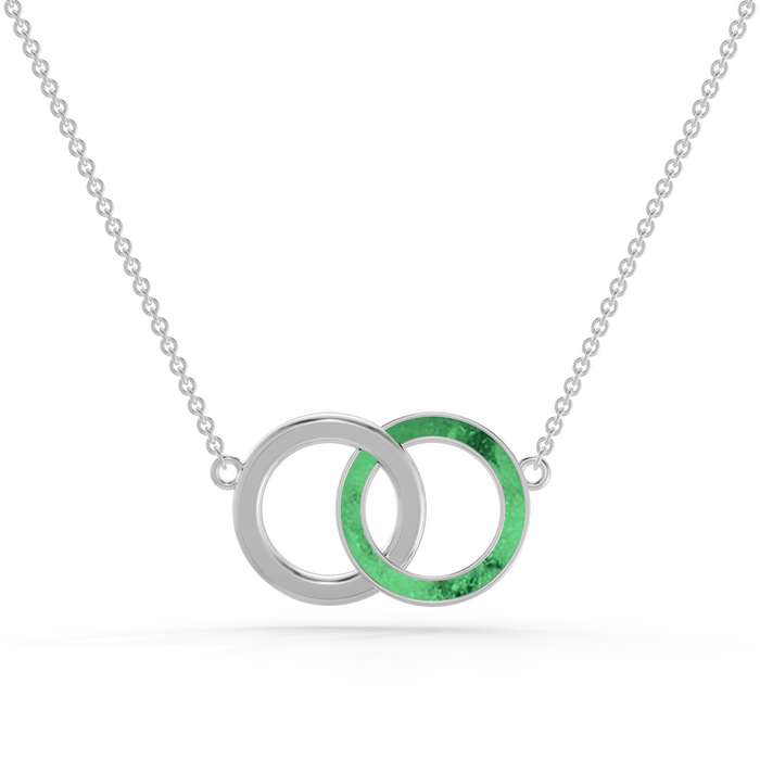 Always With Me Interlocking Circles Necklace with Chain  (AWM-N4)