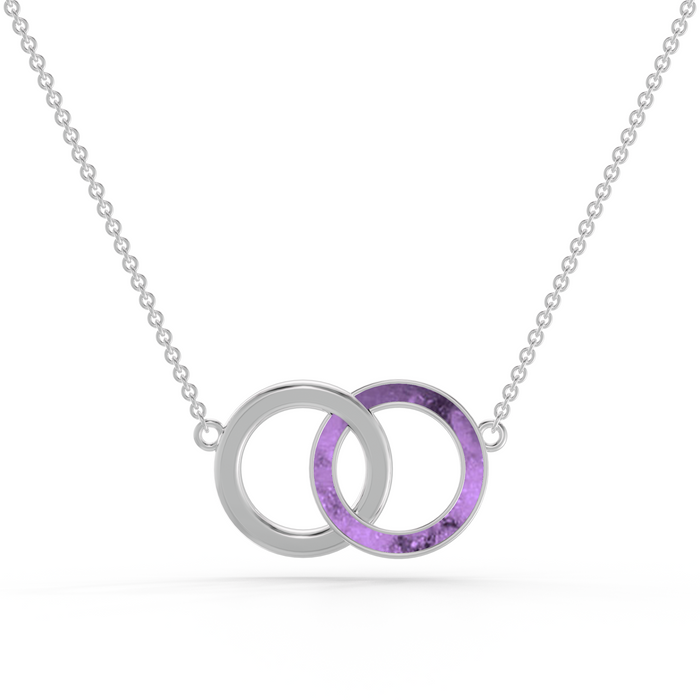 Always With Me Interlocking Circles Necklace with Chain  (AWM-N4)