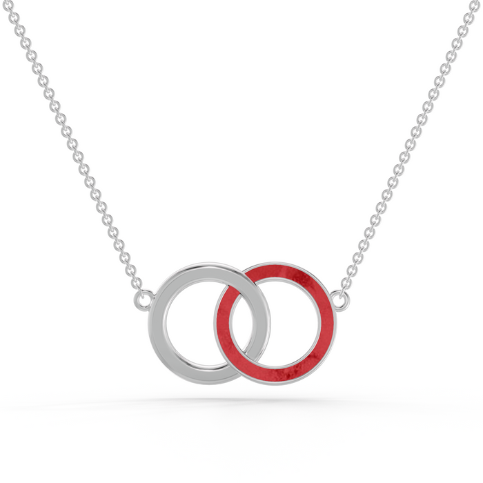 Always With Me Interlocking Circles Necklace with Chain  (AWM-N4)