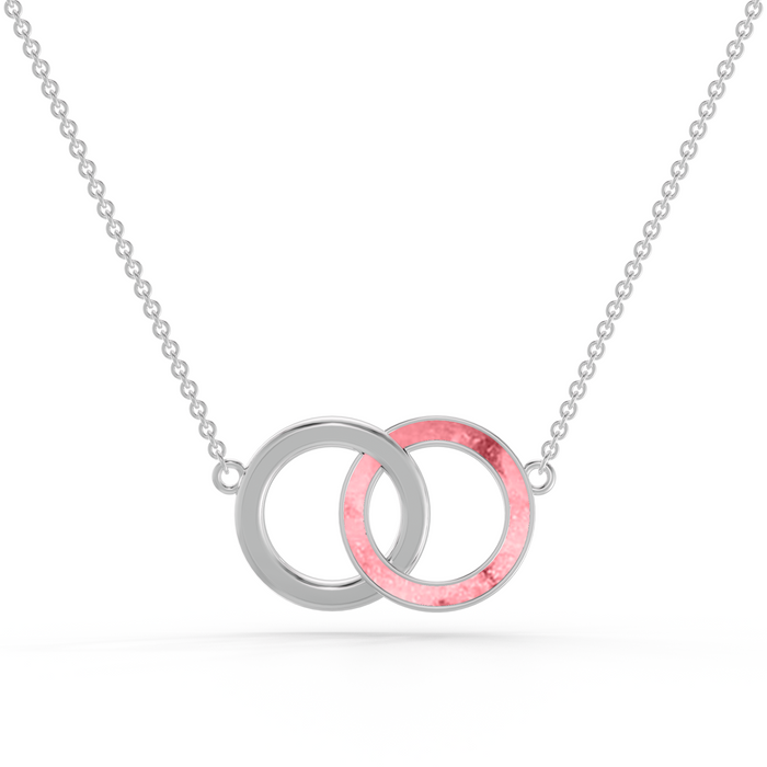 Always With Me Interlocking Circles Necklace with Chain  (AWM-N4)