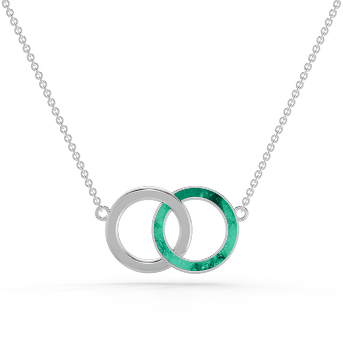 Always With Me Interlocking Circles Necklace with Chain  (AWM-N4)