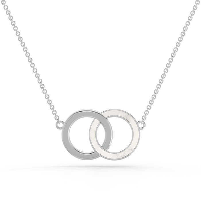 Always With Me Interlocking Circles Necklace with Chain  (AWM-N4)
