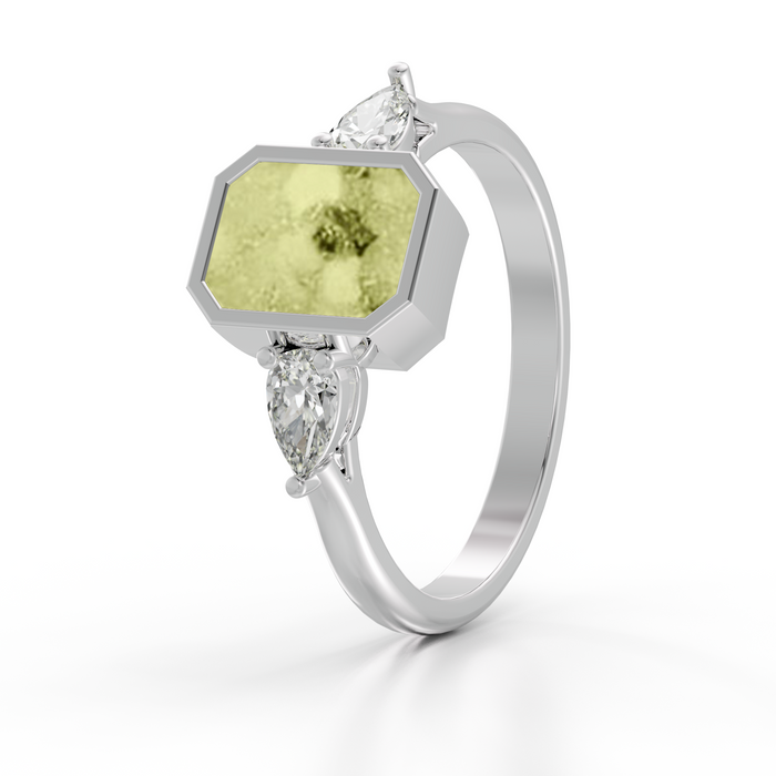 Always With Me Emerald Cut Ring with Zircons  (AWM-R10S)