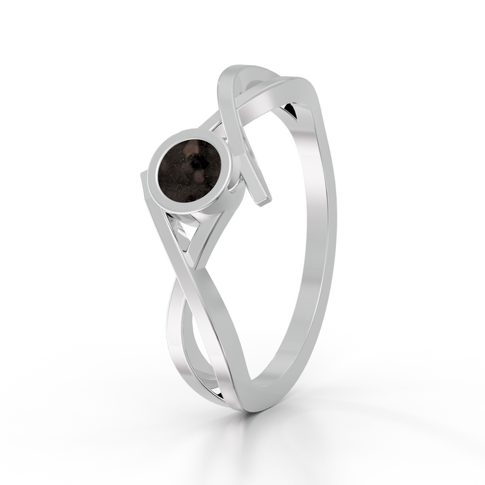 Always With Me Criss Cross Style Ashes Ring (AWM-R11S)