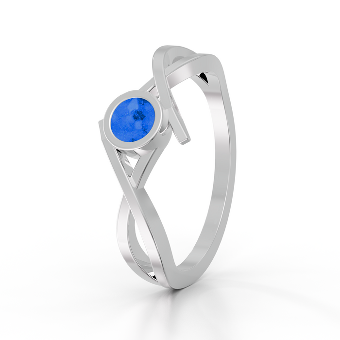 Always With Me Criss Cross Style Ashes Ring (AWM-R11S)