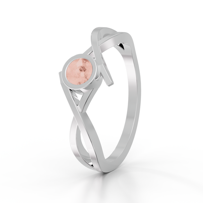 Always With Me Criss Cross Style Ashes Ring (AWM-R11S)