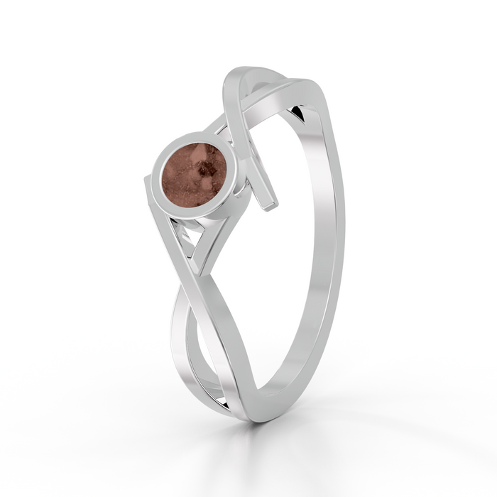 Always With Me Criss Cross Style Ashes Ring (AWM-R11S)