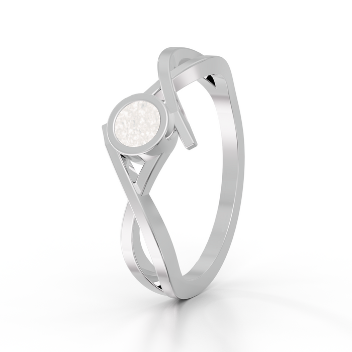 Always With Me Criss Cross Style Ashes Ring (AWM-R11S)