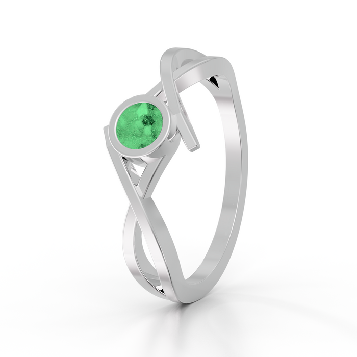 Always With Me Criss Cross Style Ashes Ring (AWM-R11S)