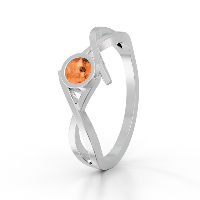 Always With Me Criss Cross Style Ashes Ring (AWM-R11S)