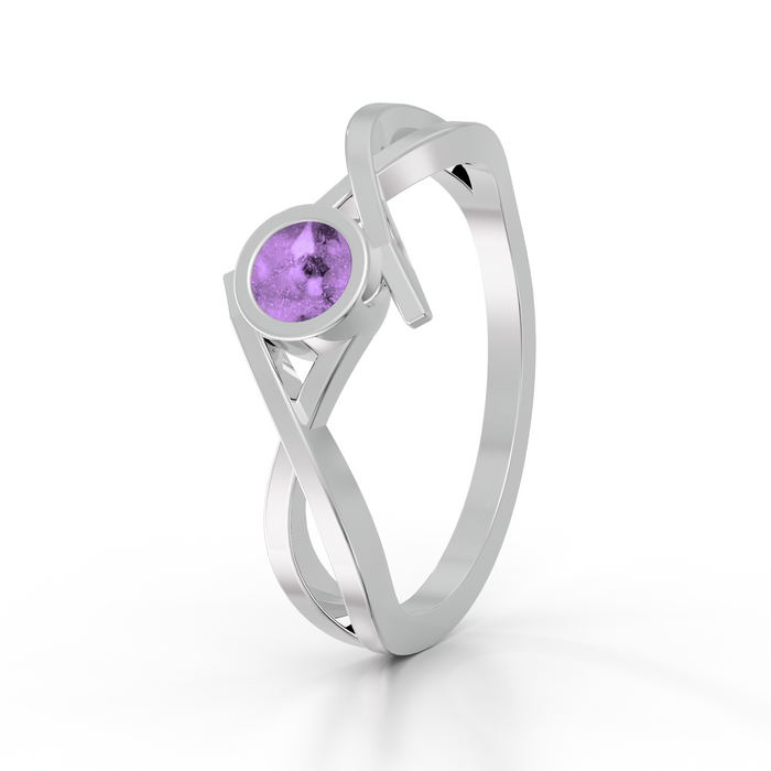 Always With Me Criss Cross Style Ashes Ring (AWM-R11S)