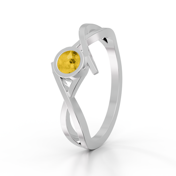 Always With Me Criss Cross Style Ashes Ring (AWM-R11S)
