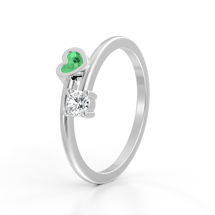 Always With Me Heart & Birthstone  (AWM-R2S)